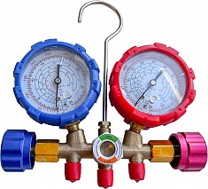 Аналоговый манометрический коллектор для хладагентов R22, R134A, R410A, R404A Voll V-MGR 536, 1/4 SAE-5/16 SAE Аналоговый манометрический коллектор для хладагентов R22, R134A, R410A, R404A Voll V-MGR 536, 1/4 SAE-5/16 SAE