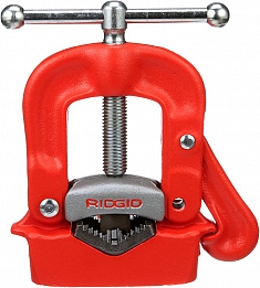 Верстачные откидные тиски для труб Ridgid 23A вид спереди